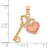 Lex & Lu 10k Two-tone Gold Heart & Key Charm - 3 - Lex & Lu