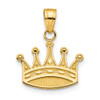 Lex & Lu 10k Yellow Gold Crown Charm LAL72631 - Lex & Lu