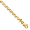 Lex & Lu 10k Yellow Gold Heart Bracelet 7'' LAL72641 - Lex & Lu