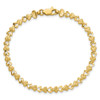 Lex & Lu 10k Yellow Gold Heart Bracelet 7'' LAL72641 - 4 - Lex & Lu