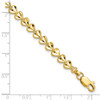 Lex & Lu 10k Yellow Gold HEART Bracelet 7'' LAL72642 - 4 - Lex & Lu