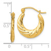 Lex & Lu 10k Yellow Gold Fancy Small Hoop Earrings LAL72644 - 4 - Lex & Lu