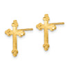 Lex & Lu 10k Yellow Gold Budded Cross Earring - 2 - Lex & Lu