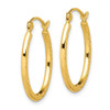Lex & Lu 10k Yellow Gold Textured Hollow Oval Hoop Earrings - 2 - Lex & Lu