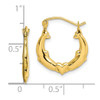 Lex & Lu 10k Yellow Gold Dolphin Heart Hollow Hoop Earrings - 2 - Lex & Lu