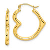 Lex & Lu 10k Yellow Gold Hollow Heart Shape Hoop Earrings - Lex & Lu