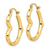 Lex & Lu 10k Yellow Gold Hollow Heart Shape Hoop Earrings - 2 - Lex & Lu