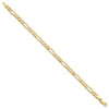 Lex & Lu 10k Yellow Gold 5.25mm Fancy Polished Link Bracelet - 2 - Lex & Lu