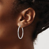 Lex & Lu 10k White Gold 2mm Hoop Earrings - 3 - Lex & Lu