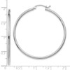 Lex & Lu 10k White Gold 2mm Round Hoop Earrings LAL72718 - 4 - Lex & Lu