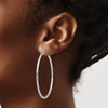 Lex & Lu 10k White Gold 2mm Round Hoop Earrings LAL72719 - 3 - Lex & Lu