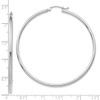 Lex & Lu 10k White Gold 2mm Round Hoop Earrings LAL72720 - 4 - Lex & Lu