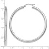 Lex & Lu 10k White Gold 3mm Round Hoop Earrings LAL72739 - 4 - Lex & Lu