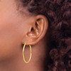 Lex & Lu 10k Yellow Gold Polished 2mm Round Hoop Earrings LAL72747 - 3 - Lex & Lu