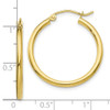 Lex & Lu 10k Yellow Gold Polished 2mm Round Hoop Earrings LAL72749 - 4 - Lex & Lu