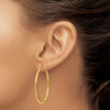 Lex & Lu 10k Yellow Gold Polished 2mm Round Hoop Earrings LAL72753 - 3 - Lex & Lu