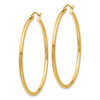 Lex & Lu 10k Yellow Gold Polished 2mm Round Hoop Earrings LAL72754 - 2 - Lex & Lu
