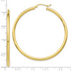 Lex & Lu 10k Yellow Gold Polished 2.5mm Round Hoop Earrings LAL72761 - 4 - Lex & Lu