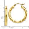 Lex & Lu 10k Yellow Gold Polished 3mm Round Hoop Earrings LAL72771 - 4 - Lex & Lu