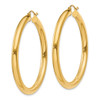 Lex & Lu 10k Yellow Gold Polished 4mm x 45mm Tube Hoop Earrings - 2 - Lex & Lu