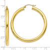Lex & Lu 10k Yellow Gold Polished 4mm x 45mm Tube Hoop Earrings - 4 - Lex & Lu