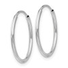 Lex & Lu 10k White Gold Endless Hoop Earrings LAL72804 - 2 - Lex & Lu