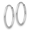 Lex & Lu 10k White Gold Endless Hoop Earrings LAL72805 - 2 - Lex & Lu