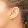 Lex & Lu 10k White Gold D/C 3mm Round Hoop Earrings LAL72814 - 3 - Lex & Lu