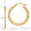 Lex & Lu 10k Yellow Gold D/C Hollow Hoop Earrings - 2 - Lex & Lu