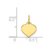 Lex & Lu 10k Yellow Gold Heart Disc Charm LAL73000 - 2 - Lex & Lu