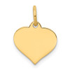 Lex & Lu 10k Yellow Gold Heart Disc Charm LAL73003 - Lex & Lu