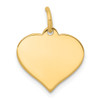 Lex & Lu 10k Yellow Gold Heart Disc Charm LAL73005 - Lex & Lu