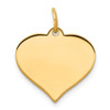 Lex & Lu 10k Yellow Gold Heart Disc Charm LAL73006 - Lex & Lu