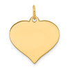 Lex & Lu 10k Yellow Gold Heart Disc Charm LAL73009 - Lex & Lu