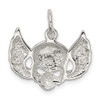 Lex & Lu Sterling Silver CZ Skull w/Wings Charm - 4 - Lex & Lu