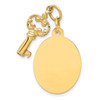 Lex & Lu 14k Yellow Gold Key & Tag Charm - Lex & Lu