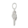 Lex & Lu Sterling Silver Heart w/Key Charm - 2 - Lex & Lu