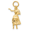 Lex & Lu 14k Yellow Gold 3-D Hula Dancer Charm - 3 - Lex & Lu