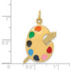 Lex & Lu 14k Yellow Gold Enameled Artist Palette Charm LAL73108 - 4 - Lex & Lu