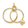 Lex & Lu 14k Yellow Gold Wedding Rings Charm - 4 - Lex & Lu
