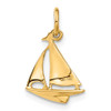 Lex & Lu 14k Yellow Gold Sailboat Charm LAL73159 - 3 - Lex & Lu
