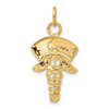 Lex & Lu 14k Yellow Gold Nurse Symbol Charm - 3 - Lex & Lu