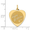 Lex & Lu 14k Yellow Gold Happy Birthday Heart Disc Charm - 4 - Lex & Lu
