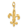 Lex & Lu 14k Yellow Gold Fleur de Lis Charm LAL73189 - 5 - Lex & Lu