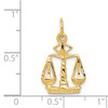 Lex & Lu 14k Yellow Gold Scales Of Justice Charm LAL73194 - 4 - Lex & Lu