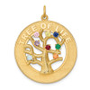 Lex & Lu 14k Yellow Gold Tree Of Life Pendant - Lex & Lu