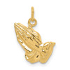 Lex & Lu 14k Yellow Gold Praying Hands Charm LAL73215 - Lex & Lu