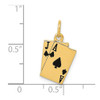 Lex & Lu 14k Yellow Gold Enameled Blackjack Playing Cards Charm - 4 - Lex & Lu