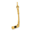 Lex & Lu 14k Yellow Gold Hockey Stick w/Enamel Charm - Lex & Lu