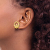 Lex & Lu 14k Yellow Gold Claddagh Post Earrings LAL73255 - 3 - Lex & Lu